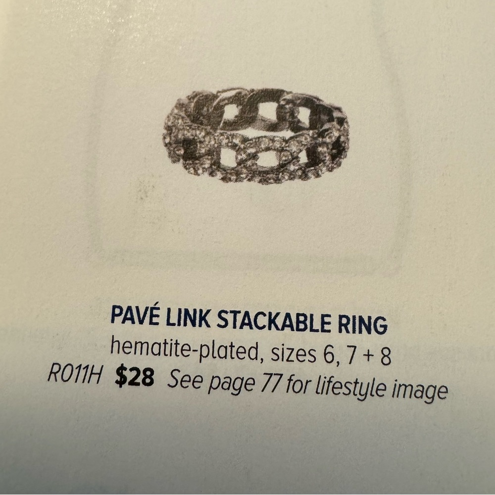 Pave Link Stackable Ring - Picture 2 of 3